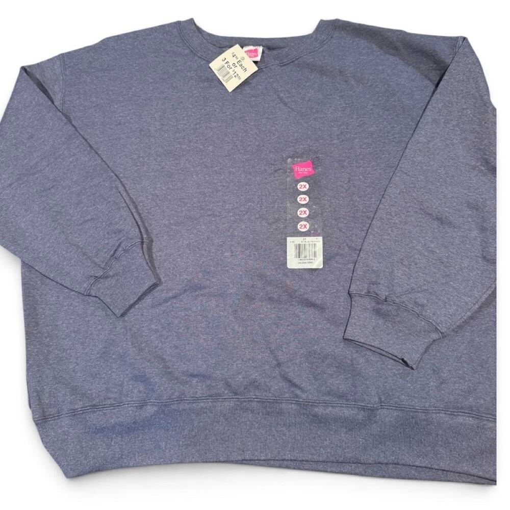 Vintage Y2K Hanes Her Way Blank Crewneck Sweatshirt Women’s 2XL NWT